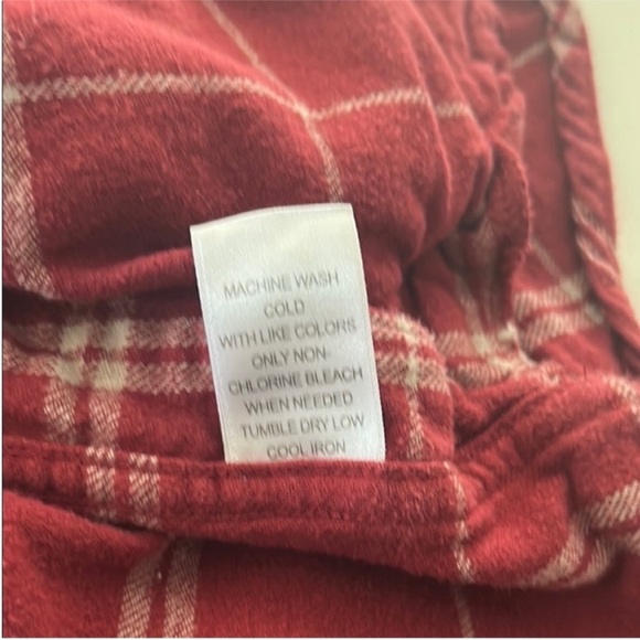 PacSun Red and Gray Plaid Button Down Hoodie Size Large - Picture 5 of 8